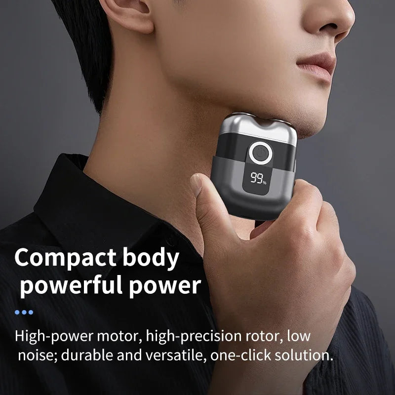 Mini electric shaver, compact and fast charging for home use, men's car shaver, portable for home use, gift for father and boyfr Beauty World Shop