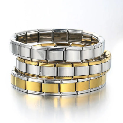 2024 New Popular Fashion Italian Module Charm Links Fit 9mm Bracelet Stainless Steel Links Jewelry Making Beauty World Shop