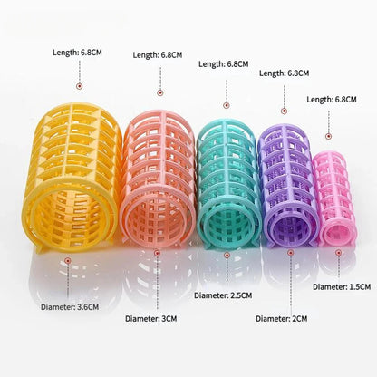 6/8/10/12/14Pcs Heatless Hair Curler No Heat Hair Rollers Root Perm Rods Bangs Curling Rod Plastic Lazy Curls Hair Styling Tools Beauty World Shop