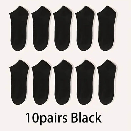 5/10-Pack Unisex Comfort-Fit Ankle Socks For All, Breathable & Lightweight - Ideal For Sports & Daily Wear Beauty World Shop