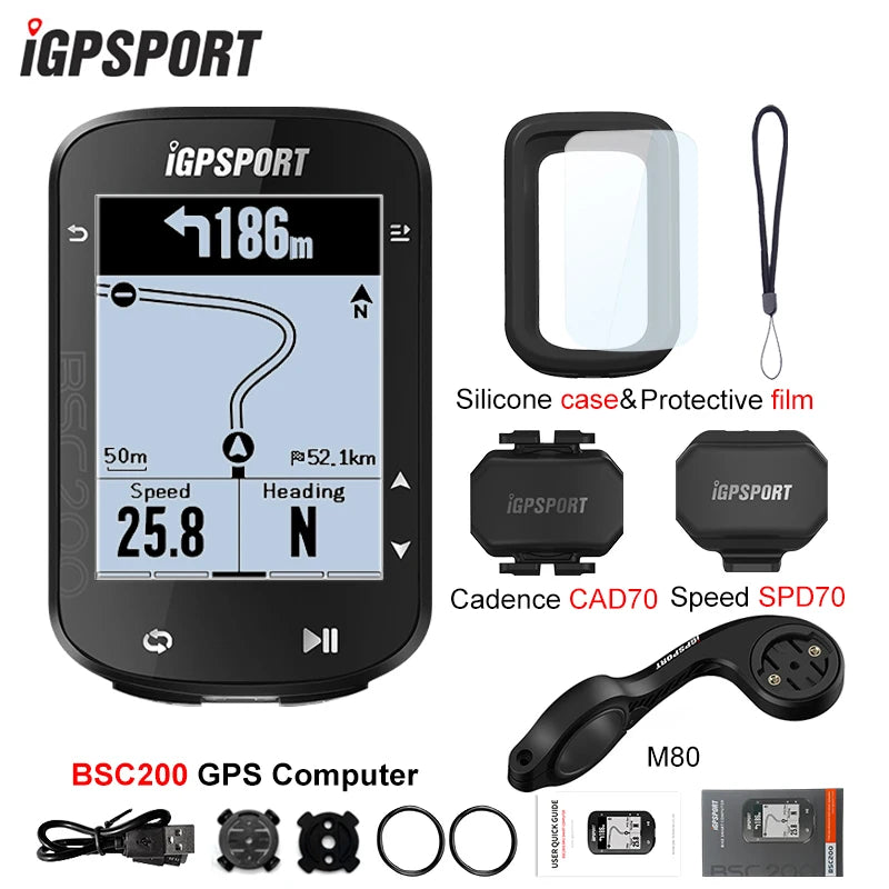 IGPSPORT BSC200 GPS Cycle bike Computer Wireless Speedometer Bicycle Digital ANT+ Route Navigation Stopwatch Cycling Odometer Beauty World Shop