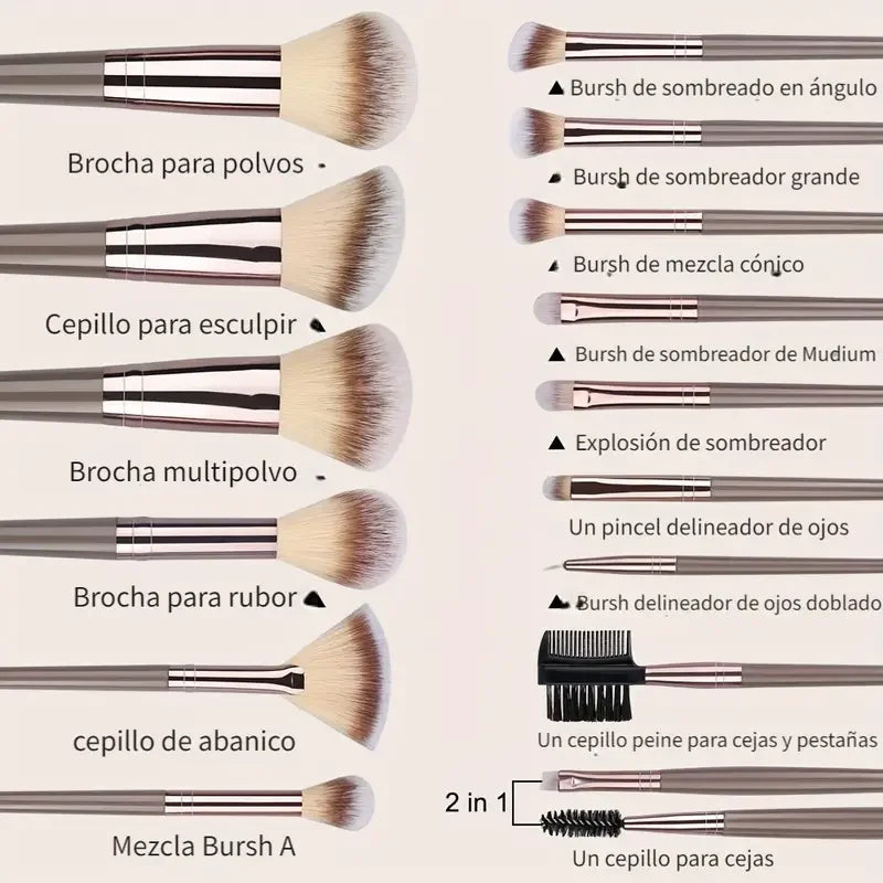 Professional 3-20PCS Makeup Brushes Set Soft Fluffy Foundation Eyeshadow Concealer Blending Blush Brush Kabuki Women Beauty Tool Beauty World Shop