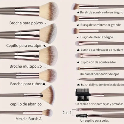 Professional 3-20PCS Makeup Brushes Set Soft Fluffy Foundation Eyeshadow Concealer Blending Blush Brush Kabuki Women Beauty Tool Beauty World Shop