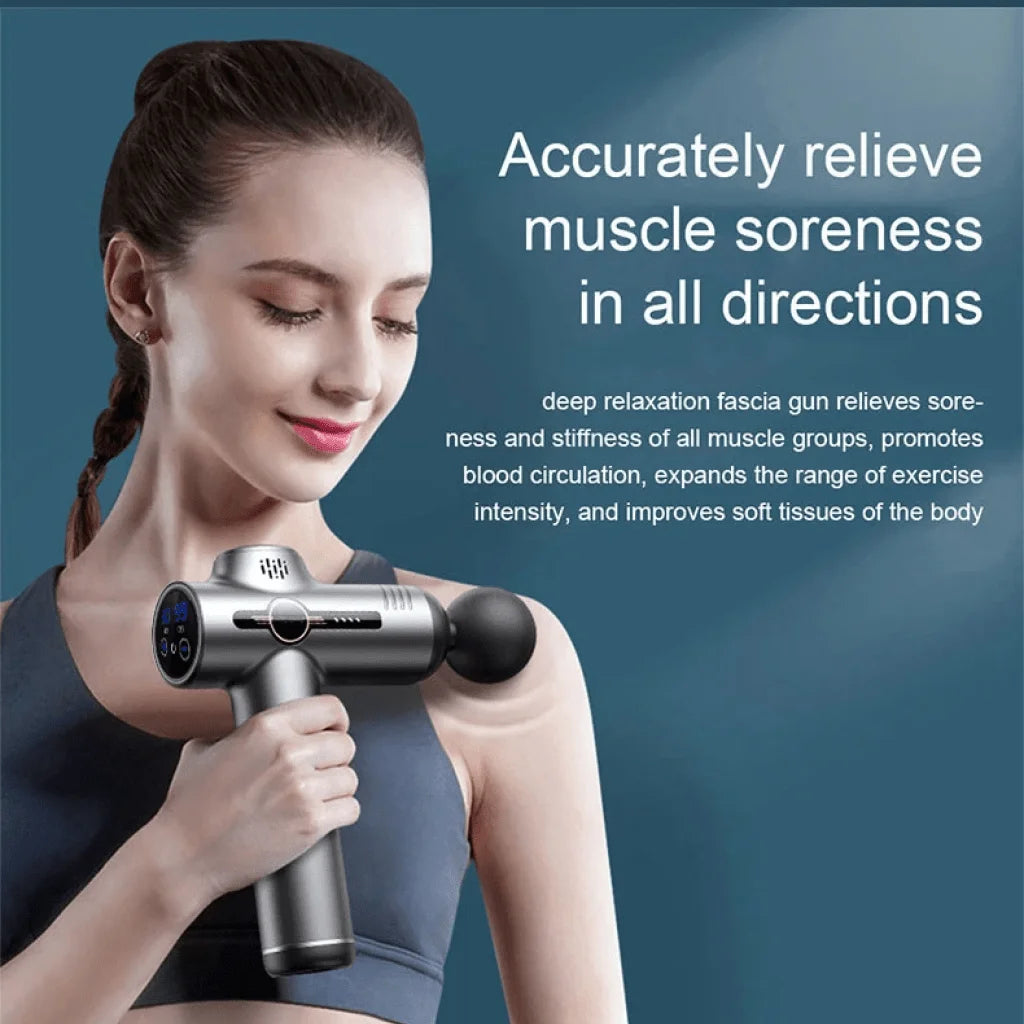 Portable Fascia Gun Vibration Massage Gun For Body Neck Back Deep Muscle Relaxation Fitness Slimming One Head Beauty World Shop
