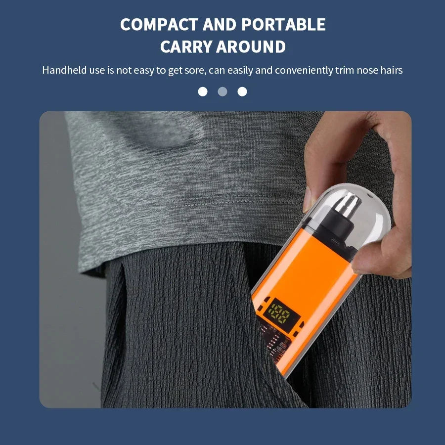 2 In 1 Electric Portable Ear And Nose Hair Trimmer Clipper 2024 Professional Painless Portable Eyebrow For Men Beauty World Shop