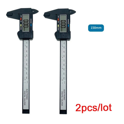 150mm 100mm Electronic Digital Caliper Carbon Fiber Dial Vernier Caliper Gauge Micrometer Measuring Tool Digital Ruler Beauty World Shop