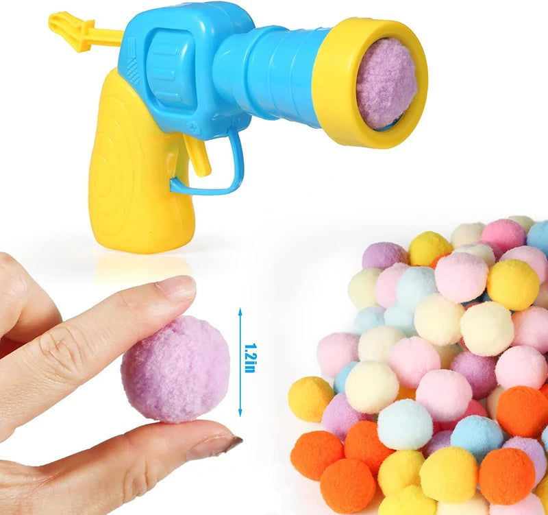 Cat Toys Interactive Launch Training Toy For Pet Kitten Creative Mini Shooting Gun Games Stretch Plush Ball Toys Pet Supplies Beauty World Shop