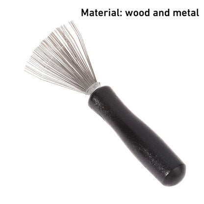 1PCS Wooden Comb Cleaner Delicate Cleaning Removable Hair Brush Comb Cleaner Tool Handle Embeded Tool Beauty World Shop