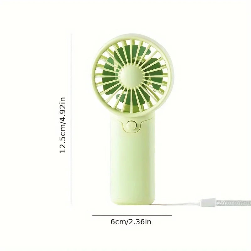 2025 Cute Mini Fan Portable Handheld Fan Lightweight Handy Fan Pocket Size Low Noise Small Electric Fan Student Gift Outdoor Fan Beauty World Shop