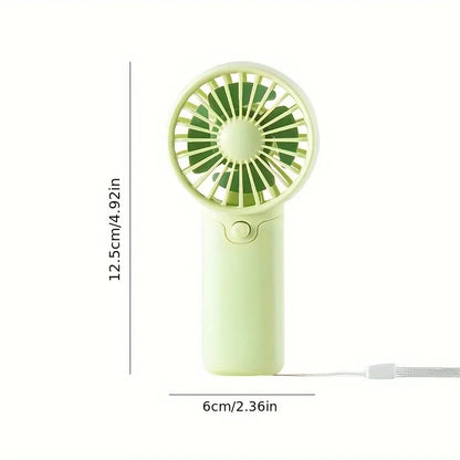 2025 Cute Mini Fan Portable Handheld Fan Lightweight Handy Fan Pocket Size Low Noise Small Electric Fan Student Gift Outdoor Fan Beauty World Shop