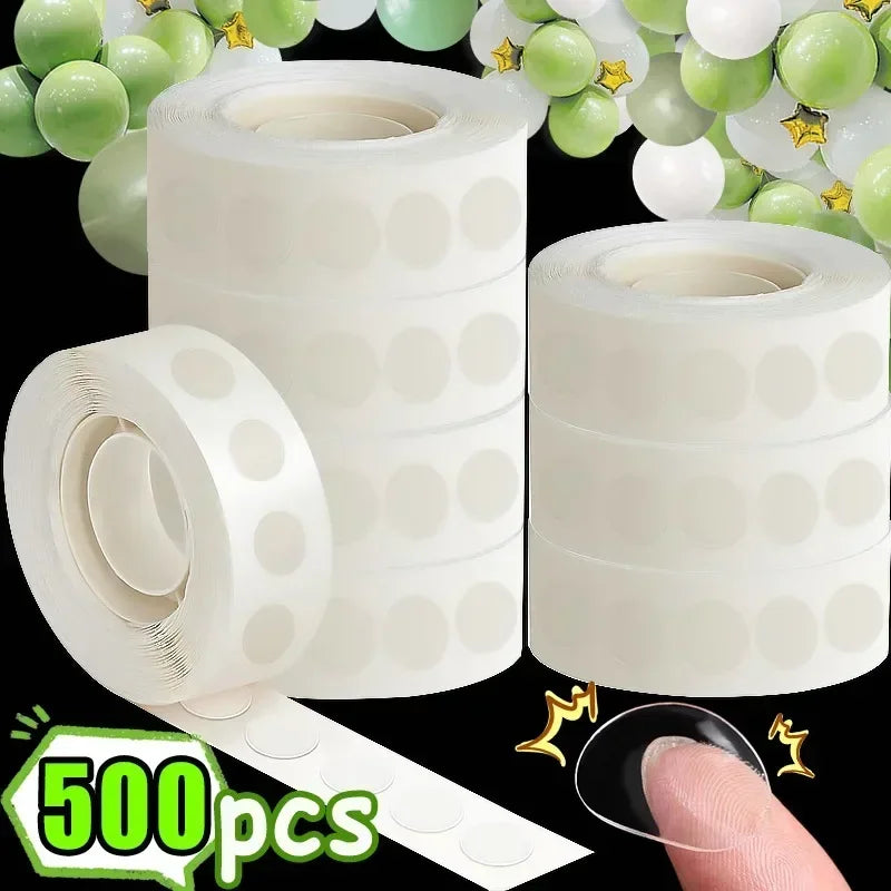 Double Sided Clear Sticky Point Tape Balloon Glue Dot Adhesive Birthday Wedding Party Balloons Glue Sticker Photoes Stand Arch Beauty World Shop