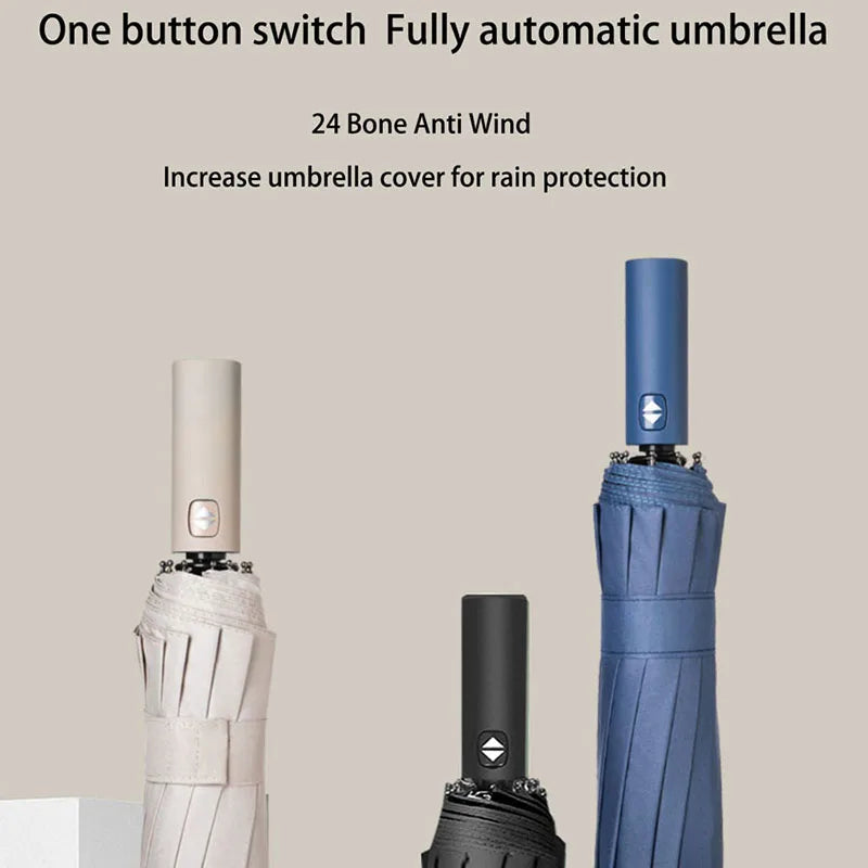 Reinforced 24-Bone Umbrella, Men's Business Strong And Durable Wind-resistant Umbrella, Anti-UV Sunscreen Umbrella Women's Sunny Beauty World Shop
