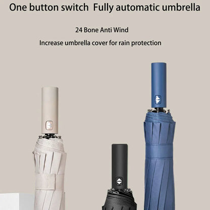 Reinforced 24-Bone Umbrella, Men's Business Strong And Durable Wind-resistant Umbrella, Anti-UV Sunscreen Umbrella Women's Sunny Beauty World Shop