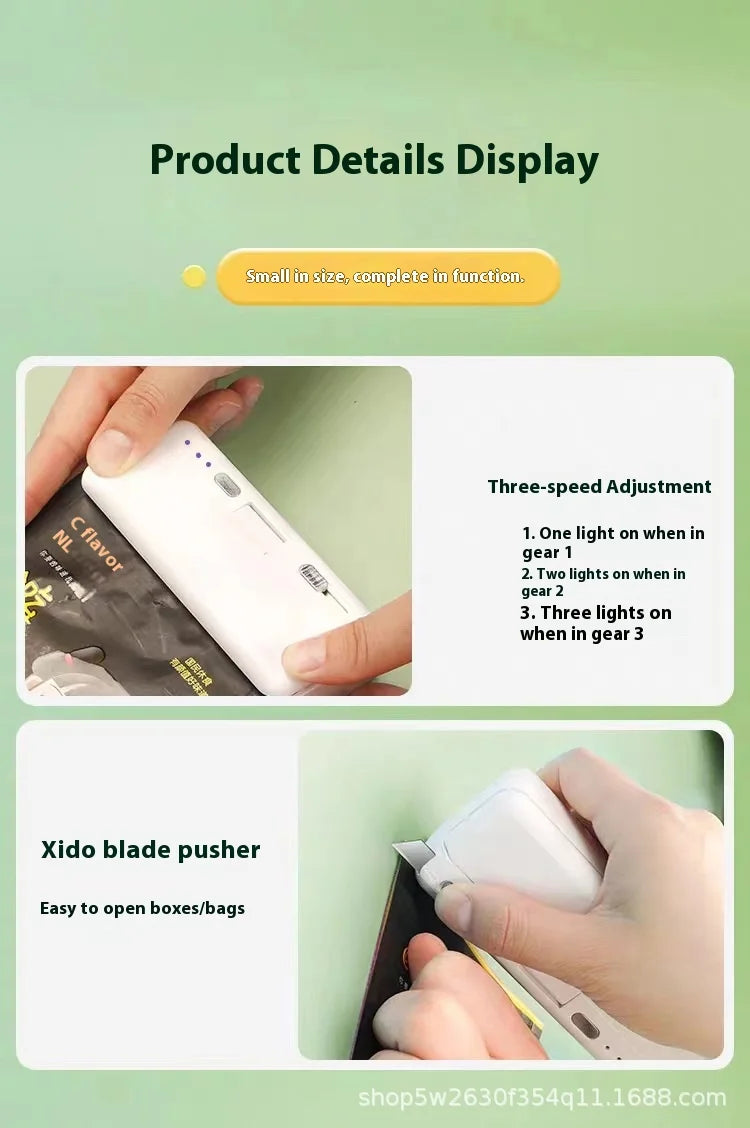 Mini Plastic Bag Sealer Heat Bag Sealing Machine Food Packaging Plastic Bags Sealer Clip Bag Handheld Rechargeable Heat Sealer Beauty World Shop