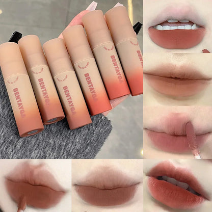 BENTAYGA Autumn Velvet Lip Mud — Matte Finish, Skin-Tone Enhancing Lip Tint, Versatile Nude Makeup, Budget-Friendly for Students Beauty Trend Shop