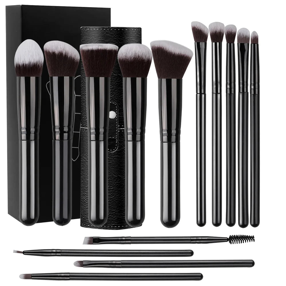 NEW 14PCS Makeup Brushes Set  Soft Fluffy Foundation Blush Powder Eyeshadow Blending Female Cosmetics Beauty Tool Christmas gift Beauty World Shop