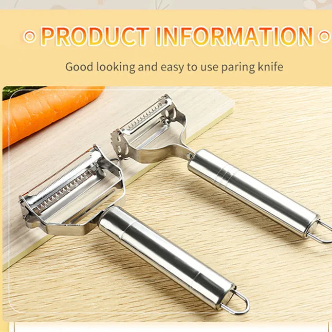Kitchen Vegetable Peeler Stainless Steel Melon Planer Double-Head Peeler Household Multiple-Function Fruit And Vegetable Peeler Beauty World Shop