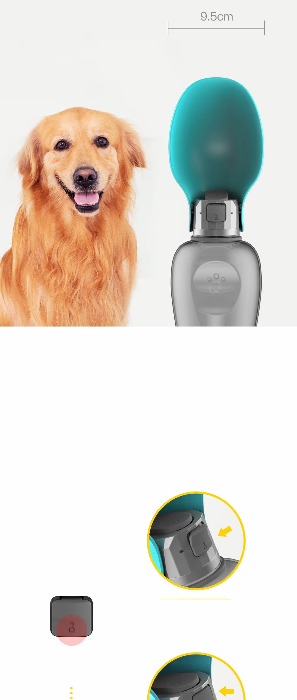 800ml Portable Dog Water Bottle For Small Medium Big Dogs Outdoor Travel Drinking Bowl Puppy Cat Feeder Pet Labrador Accessories Beauty World Shop