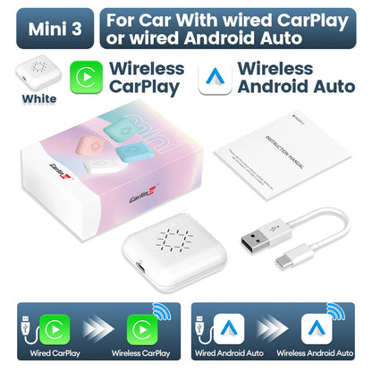 CarlinKit 5.0 Mini Ultra Wireless Adapter Wireless CarPlay Android Auto For OEM Car Plug and Play WiFi Bluetooth Auto Connection Beauty World Shop