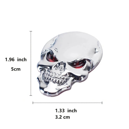 2pcs Skull Pirate Skeleton Buccaneer Head Skull 3D Metal Car Body Sticker Auto Rear Emblem Badge Decal Beauty World Shop