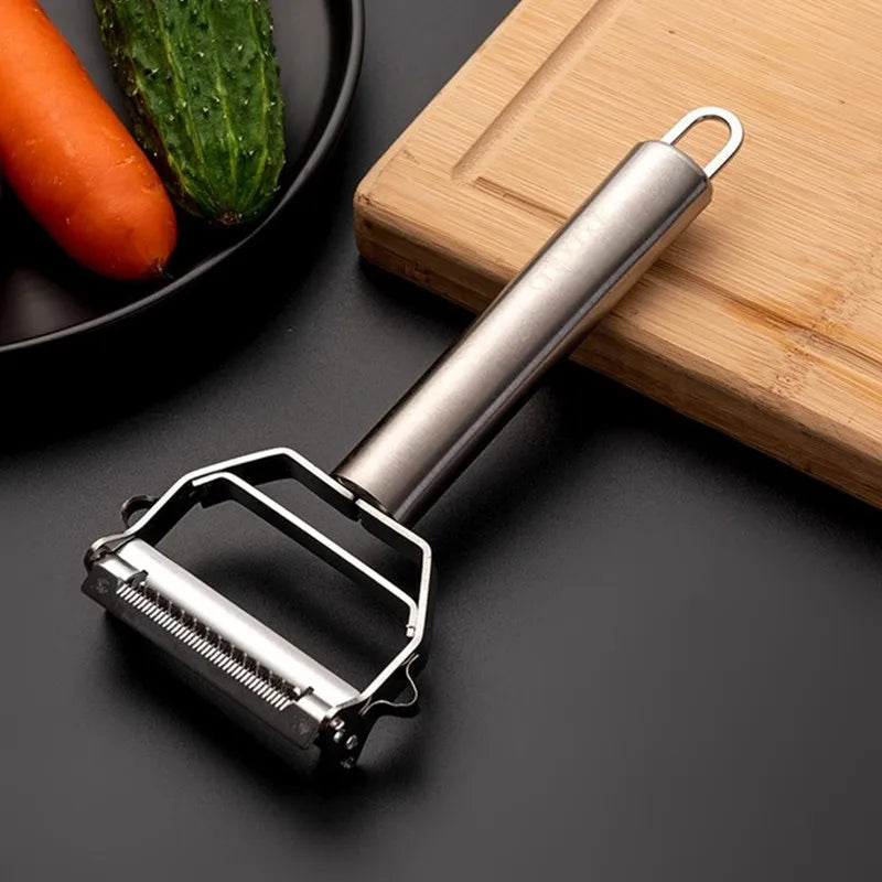 Kitchen Vegetable Peeler Stainless Steel Melon Planer Double-Head Peeler Household Multiple-Function Fruit And Vegetable Peeler Beauty World Shop