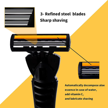 Shaver Brand New Design Men Razor Shaving two Layer Shaver Reusable Razor Imported Blade Multi Tool Head Change Beauty World Shop
