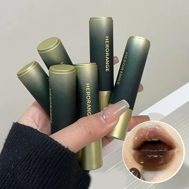 HERORANGE Heart-Shaped Moisturizing Lipstick: Mirror-Like Shine with Hydrating Formula - Natural Look for a Dewy, Radiant Finish Beauty Trend Shop