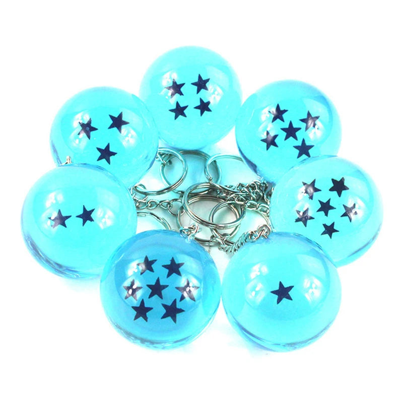 2.7cm 7PCS/set Dragon Ball Z Anime Son Goku Shenron Dragonball Crystal Ball Resin Action Figure Model Toy Kids GIft Keychain Beauty World Shop