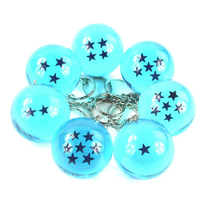 2.7cm 7PCS/set Dragon Ball Z Anime Son Goku Shenron Dragonball Crystal Ball Resin Action Figure Model Toy Kids GIft Keychain Beauty World Shop
