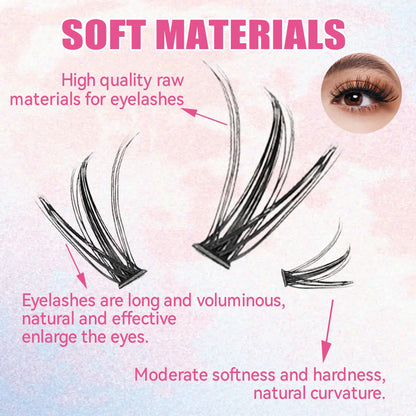 DIY Lashes Extension Kit Eyelashes 200 PCS Clusters Lash Bond and Seal Makeup Tools for Gluing  Lashes Gluing Glue  Accessories Beauty World Shop