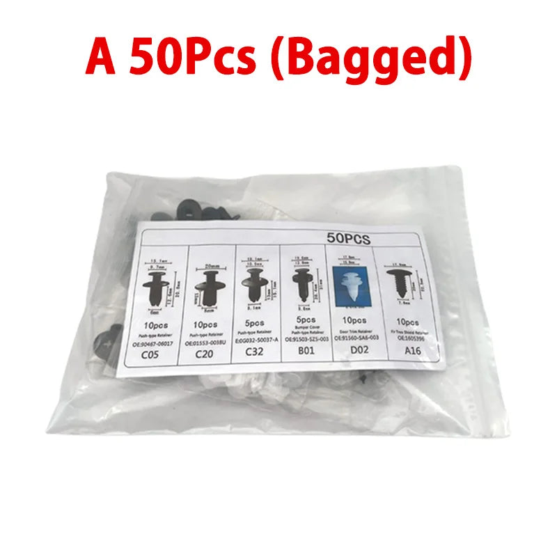 Auto Fastener Clip Mixed Car Body Push Retainer Pin Rivet Bumper Door Trim Panel Fastener Kit Car Clips Box or Bag packaging Beauty World Shop