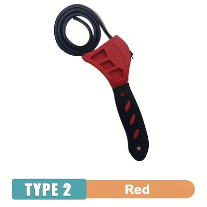 Multifunctional Belt Wrench Adjustable Rubber Strap Jar Wrench Tool Opener Wrench Cartridge Pipe Wre Filter Oil Disassembly 6in Beauty World Shop