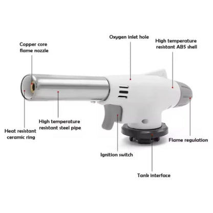 Portable Flame Gun, Cooking Spontaneous Combustion Butane Gas Torch, Lighter, Welding Burner, Gas Torch Barbecue Camping Cooking Beauty World Shop