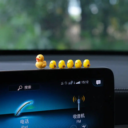 5Pcs Cute Mini Ducks Car Interior Decoration Auto Rearview Mirror Dashboard Ornaments For Woman Man Gift Car Accessories Beauty World Shop