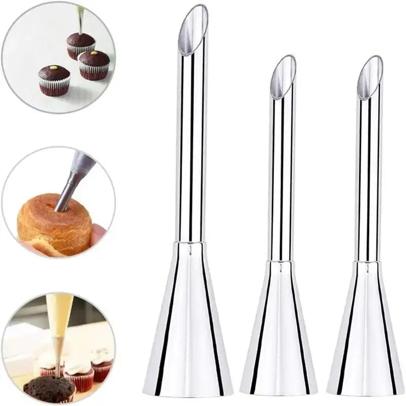 1PC Stainless Steel Puff Mouth Cake Puff Cream Flower Squeezer Western Pastry Cake Baking Tool Framed Mouth Baking Set Nozzle Beauty Trend Shop