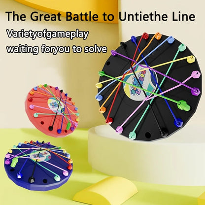 Rope Untying Challenge Educational Toys Kid Rope Knots Sensory Social Board Game Decryption Game Logic Thinking Training Toys Beauty World Shop