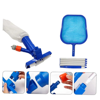 Swimming Pool Cleaning Net Set Deep Cleaning Brush Handle Vacuum Suction Head for Pool with US Plug Beauty World Shop