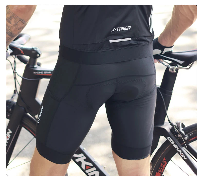 X-TIGER  Cycling Shorts Men Double Arrow Cushion Pad MTB Road Anti Slip Bike Shorts 7 Hours Ride Breathable Lycra Shorts Beauty World Shop