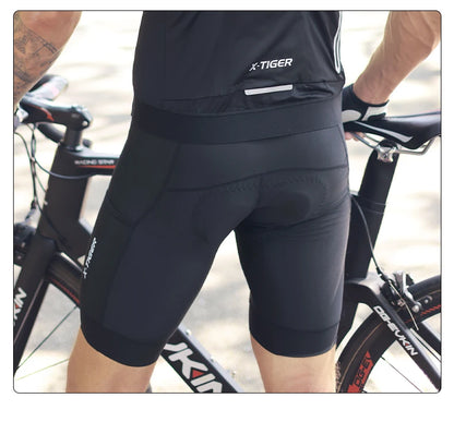 X-TIGER  Cycling Shorts Men Double Arrow Cushion Pad MTB Road Anti Slip Bike Shorts 7 Hours Ride Breathable Lycra Shorts Beauty World Shop
