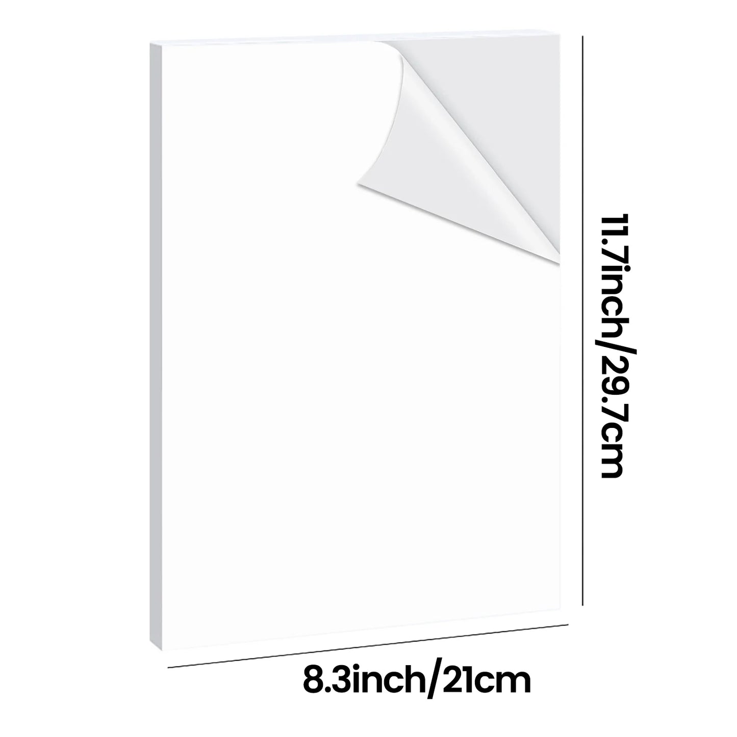 A4 Size Matte White Printable Vinyl Sticker Paper 8.3×11.7 inch Self-Adhesive Inkjet Compatible Tear-Resistant Labeling Paper Beauty World Shop