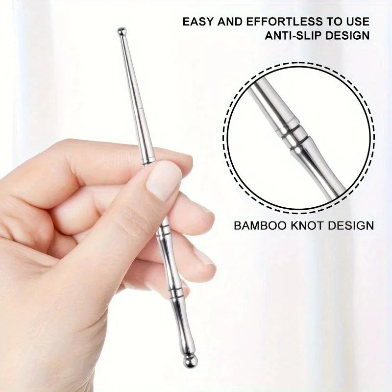 Stainless Steel Acupuncture Pen - Dual Head Massage Tool for Deep Tissue, Trigger Points & Acupressure, Handheld Relaxation Beauty World Shop