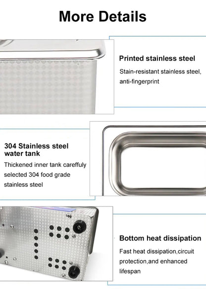 Ultrasonic Cleaner 40KHZ High Frequency Vibration Ultrasonic Washing Bath for Jewelry Watches Denture Glasses Ultrasonic Cleaner Beauty World Shop