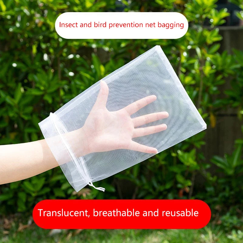 50Pcs Grapes Fruit Protection Bags Pest Control Anti-Bird Garden Netting Bags Mesh Agricultural Tree Garden Tool Bags Beauty World Shop