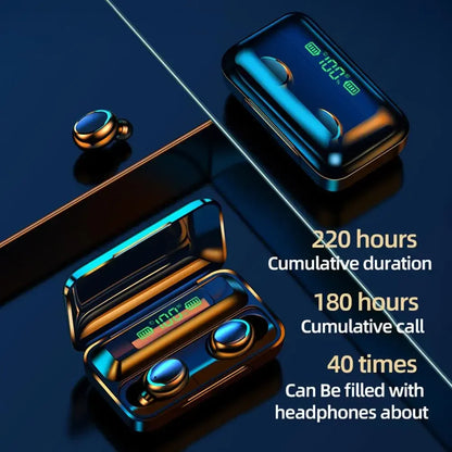 F9-5C True Wireless Bluetooth Headset Binaural Small In Ear Buds Sports Stereo Bass TWS Earbuds Newest Sports Earbuds for phones Beauty Fashion