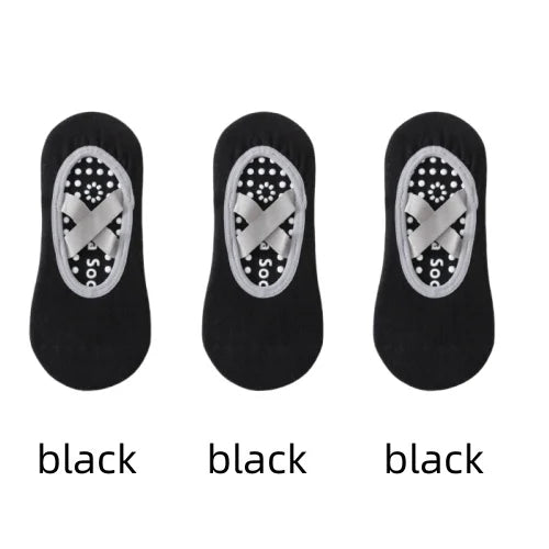 1/ 3Pair Professional Women Yoga Sock Silicone Anti-slip Ballet Pilates Socks Women Backless Breathable Bandage Yoga Sport Socks Beauty World Shop