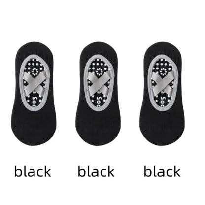 1/ 3Pair Professional Women Yoga Sock Silicone Anti-slip Ballet Pilates Socks Women Backless Breathable Bandage Yoga Sport Socks Beauty World Shop