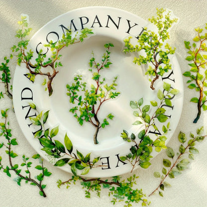 Journamm 20pcs Branches DIY Journal Material PET Stickers Scrapbooking Arts and Crafts Projects Decor Photo Album Collage Beauty World Shop