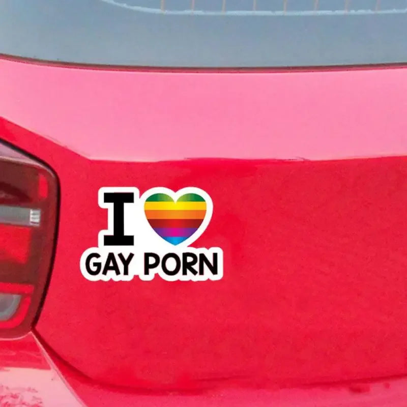 Rainbow Car Stickers Funny LGBT Driver Is Gay Waterproof Vinyl Decals Personality Auto Window Bumper Body Windshield Decoration Beauty World Shop