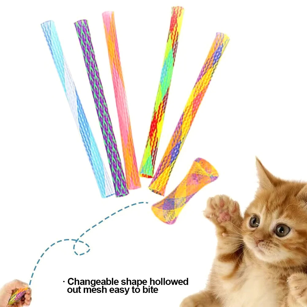 10 Cat Spring Toy Stick Freely Folding Spring Shape Multi-Color Cat Bouncing Kitten Toys Cat Interactive Toys Pet Supplies Beauty World Shop