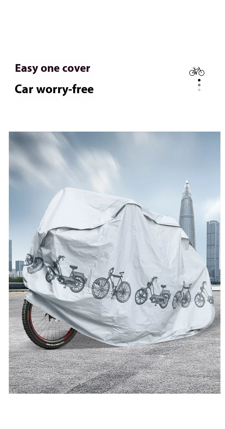 PEVA Material Mountain Bike Cover, Waterproof, Rainproof, Dustproof, Sunshade, Outdoor, Bicycle Accessories, 200*100cm Beauty World Shop